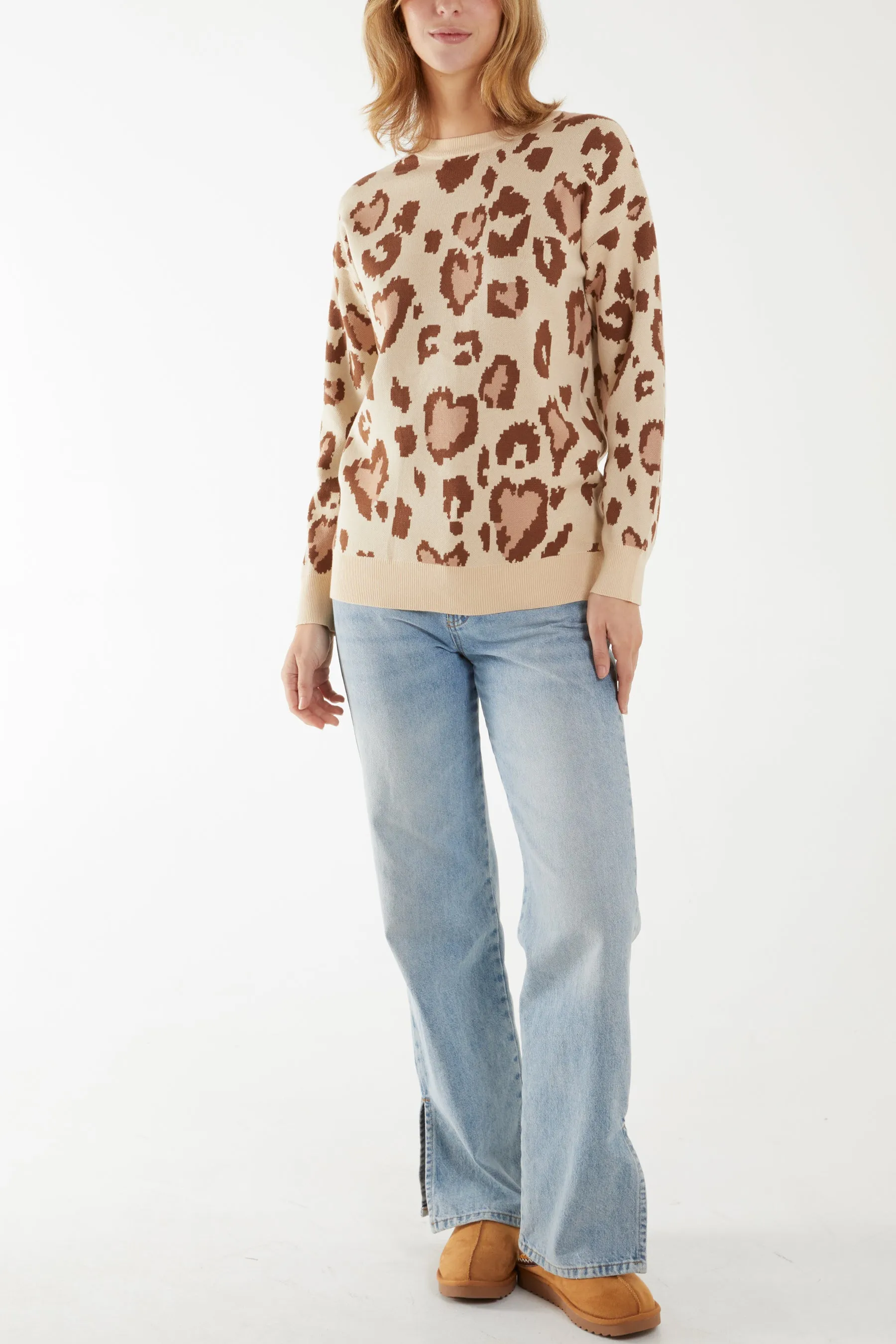 Abstract Heart Animal Jumper