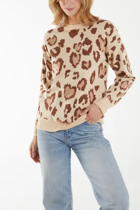 Abstract Heart Animal Jumper