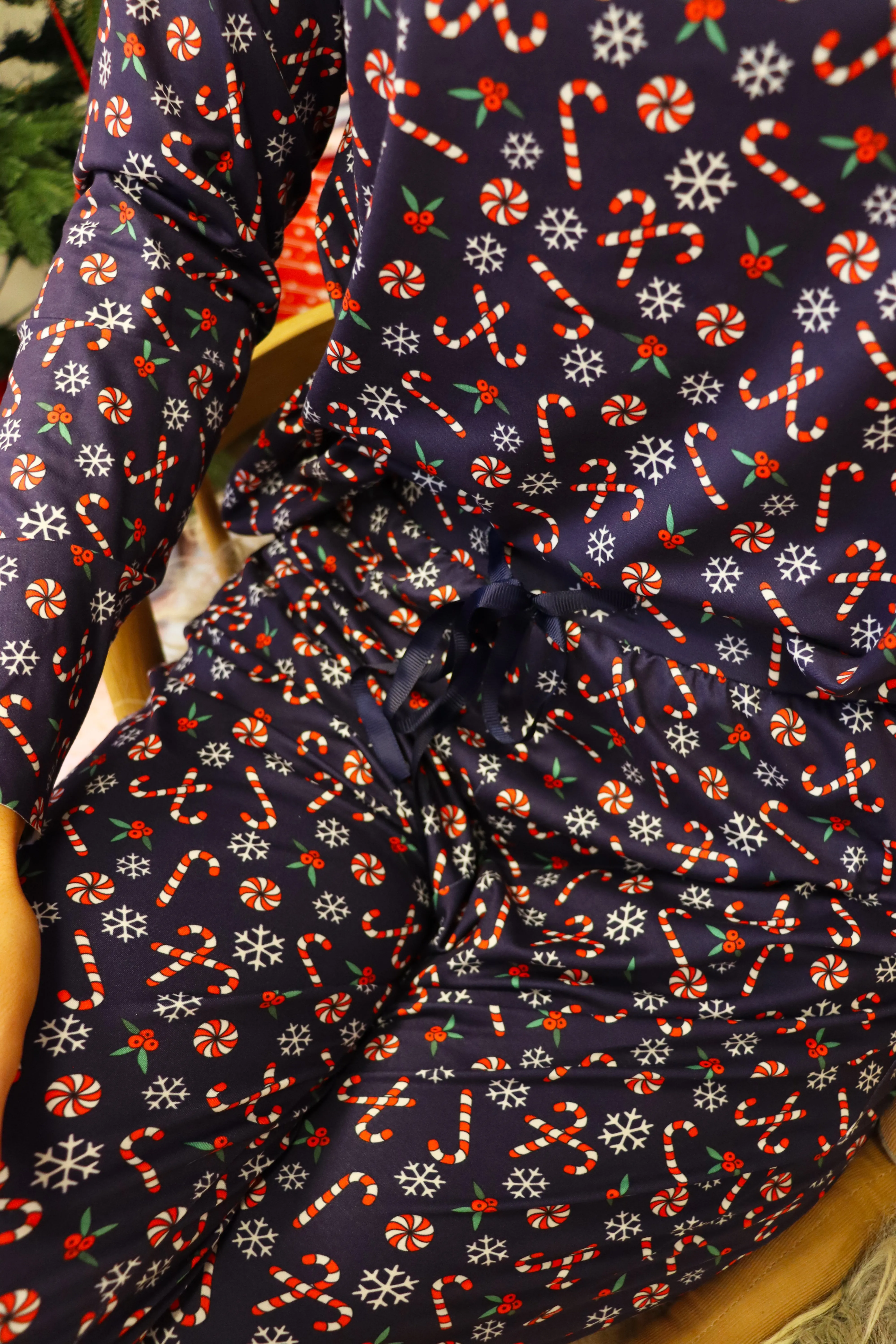 ALMA-PANTS - CANDYCANE NAVY