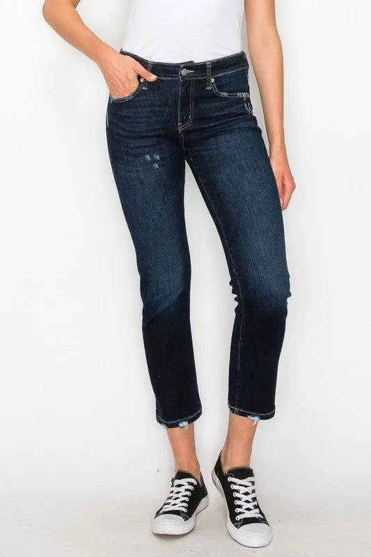 Artemis Vintage High Rise Skinny Straight Jeans