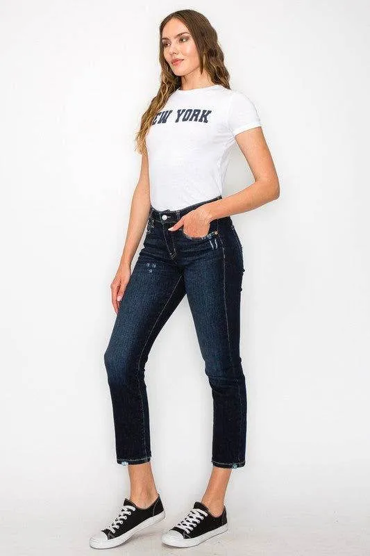 Artemis Vintage High Rise Skinny Straight Jeans