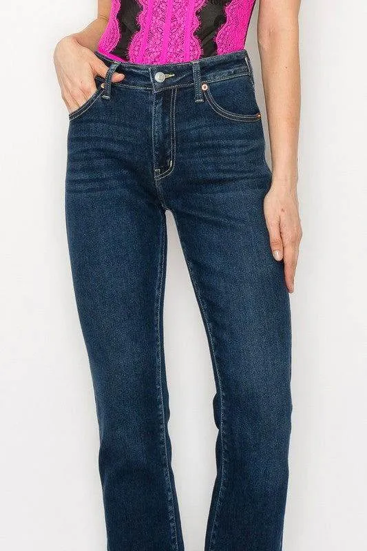 Artemis Vintage Plus Size - High Rise Skinny Bootcut Jeans In Dark