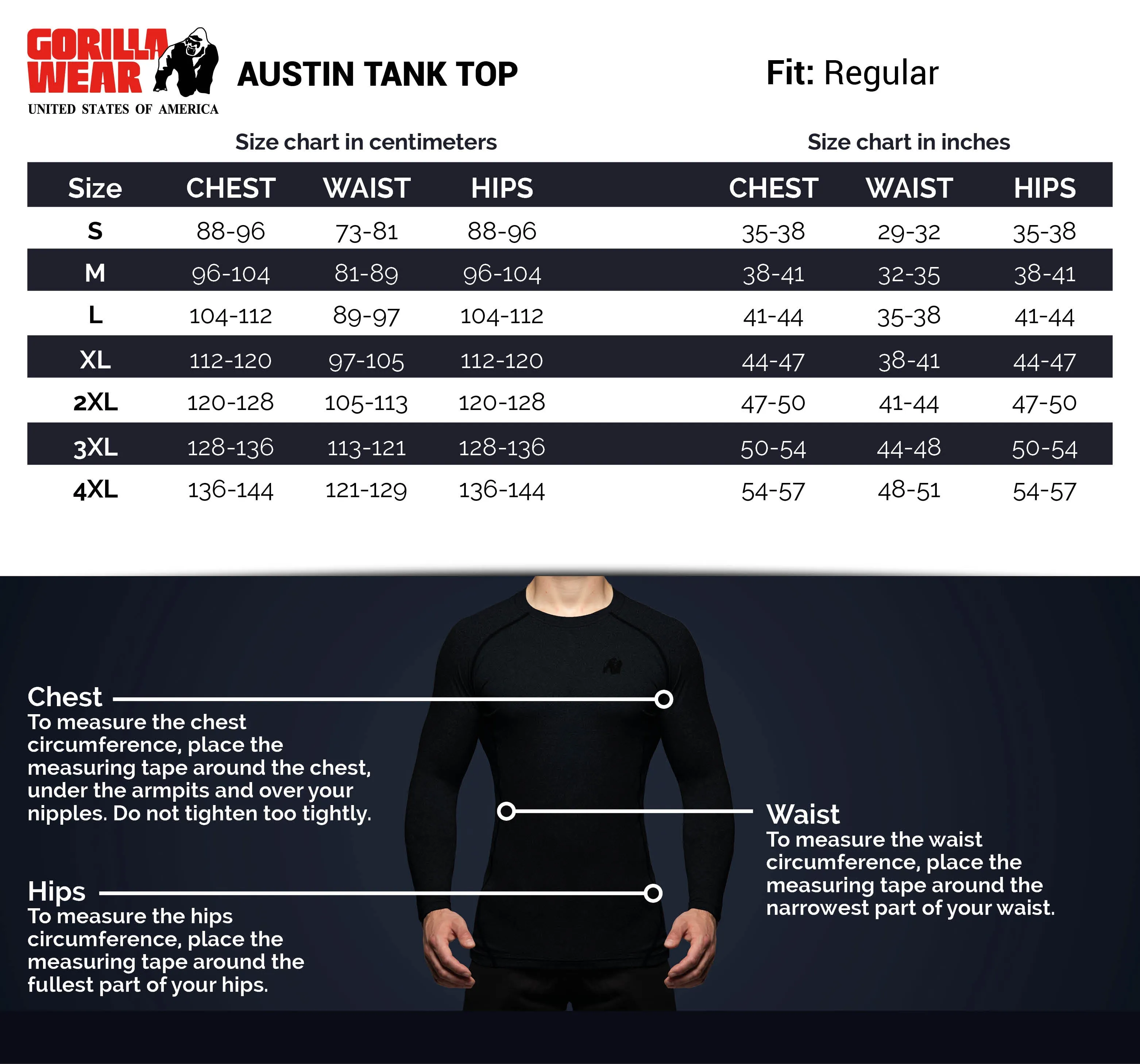 Austin Tank Top - Navy/Black