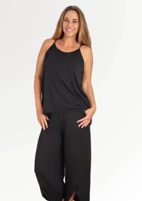 Bamboo Tulip Tank - Black