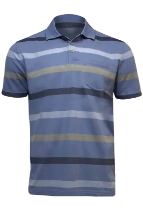 Blue Horizon Striped Polo BH2823