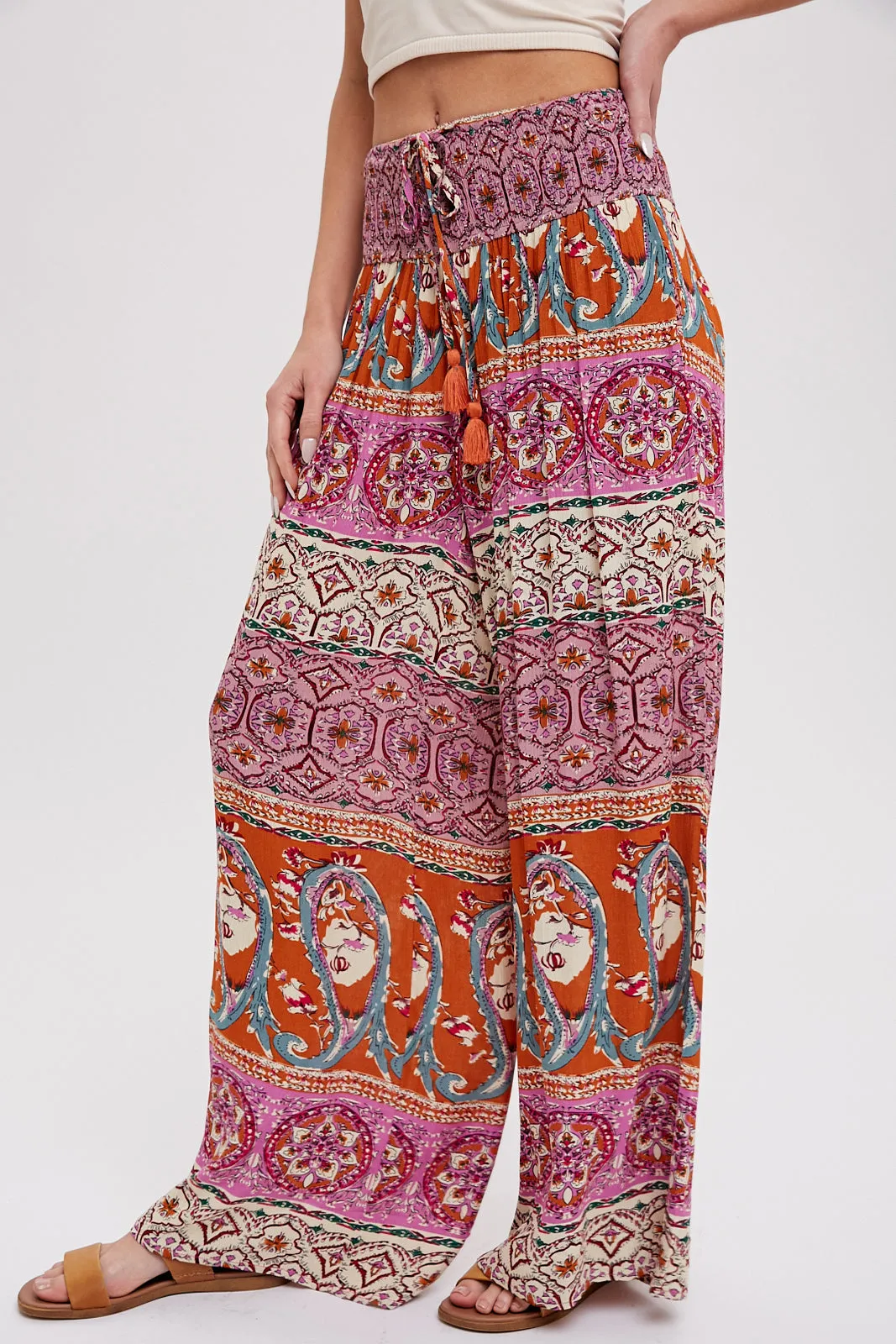Boho Wide Leg Pants * on sale