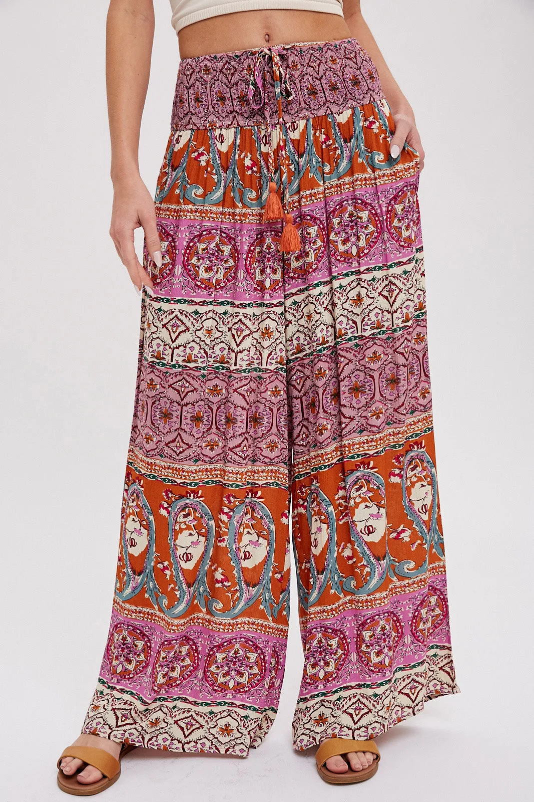 Boho Wide Leg Pants * on sale