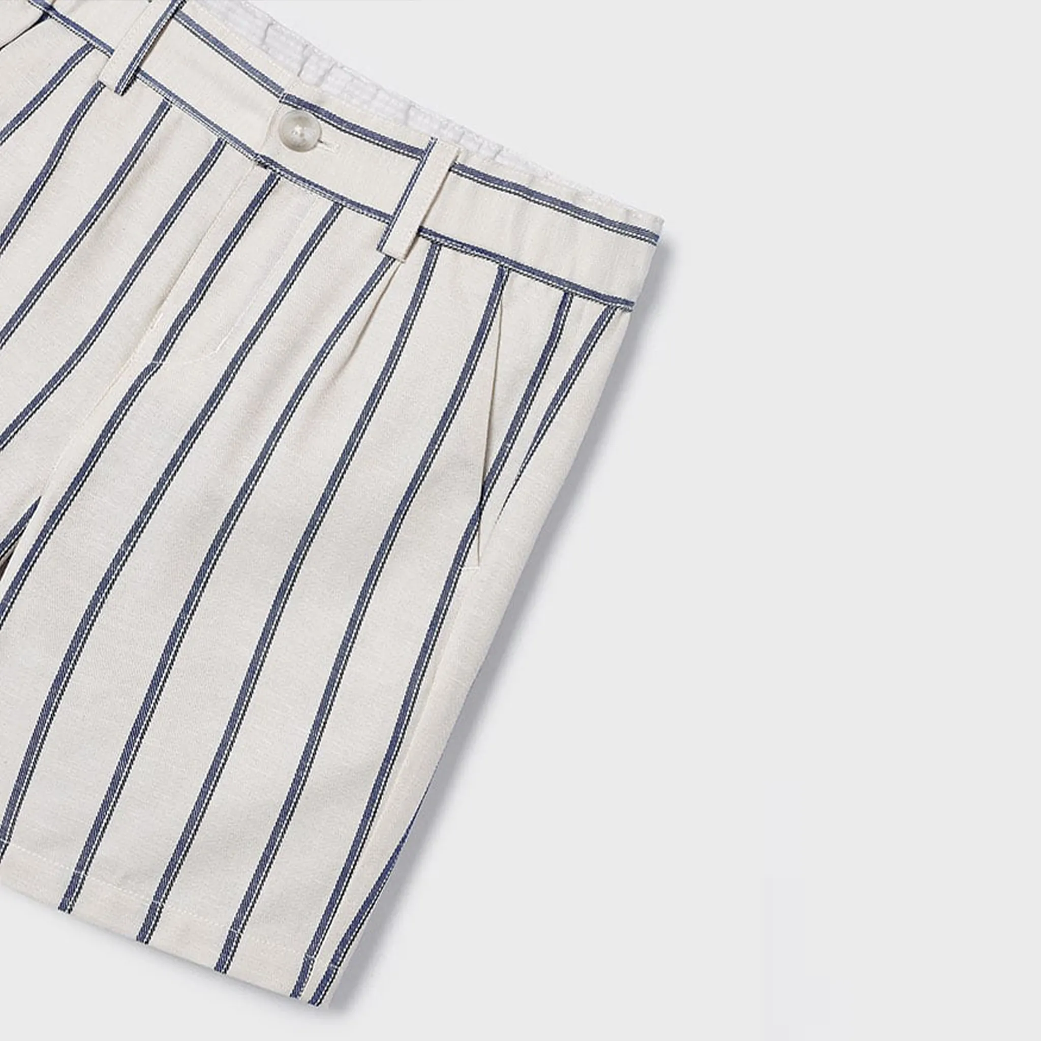 Boys Striped Linen Shirt and Short Set