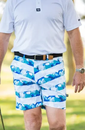CA Funky Golf Shorts | Striped Floral