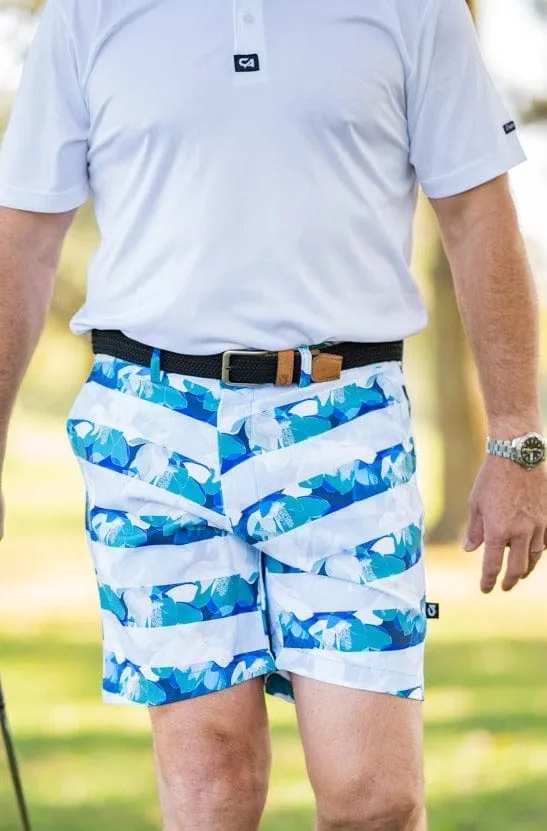 CA Funky Golf Shorts | Striped Floral