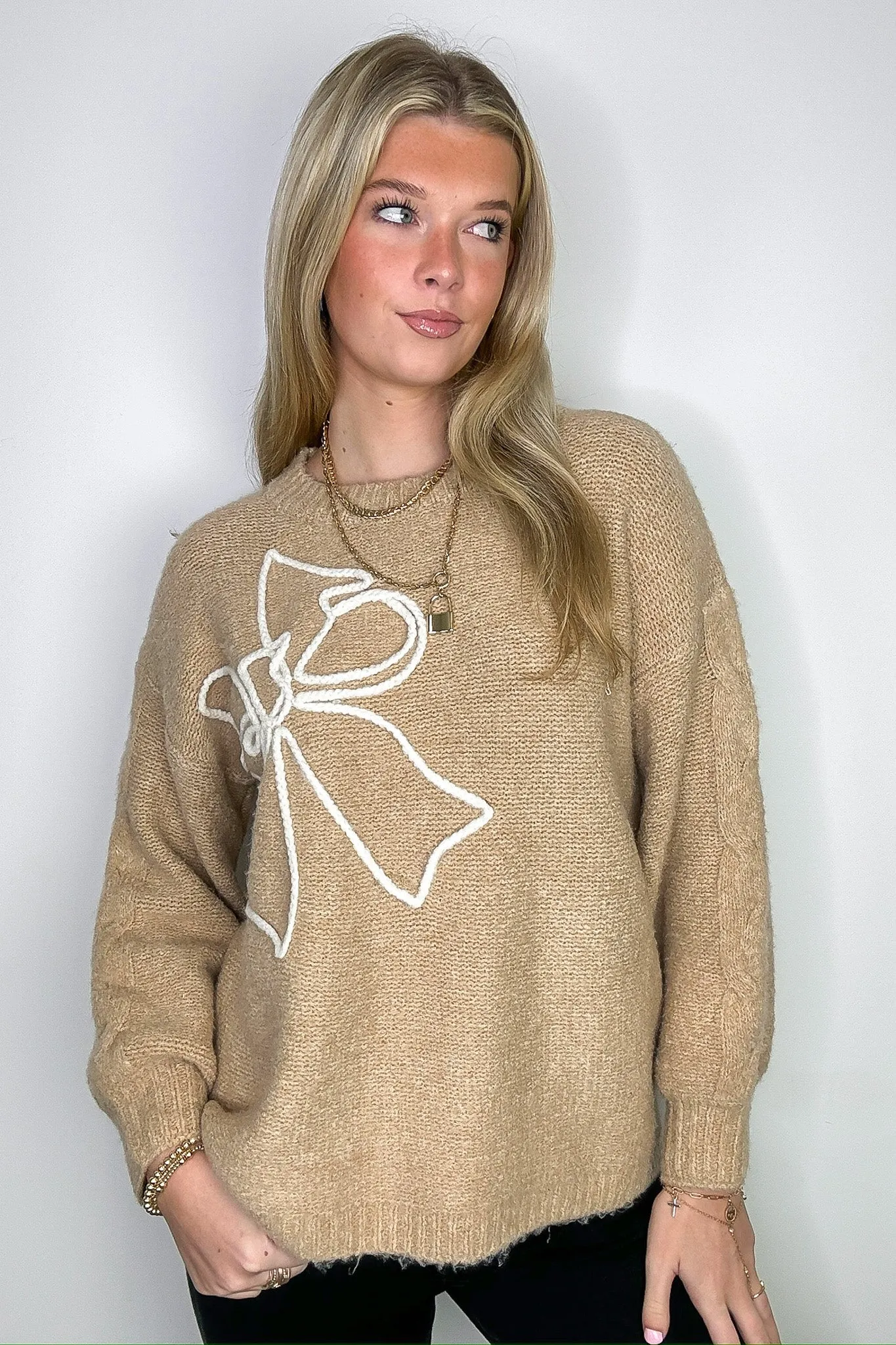 Charmed Bow Knit Sweater