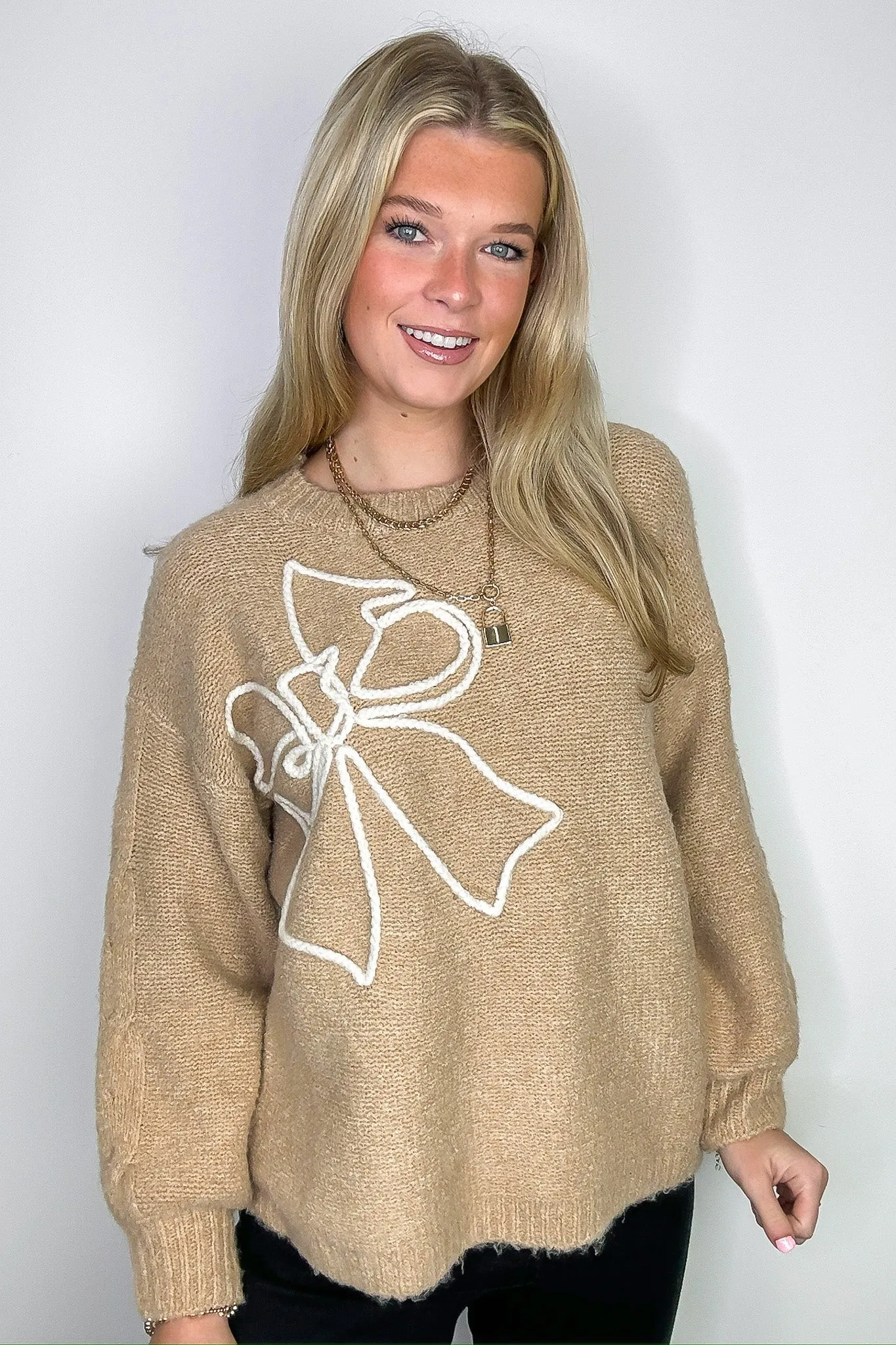 Charmed Bow Knit Sweater