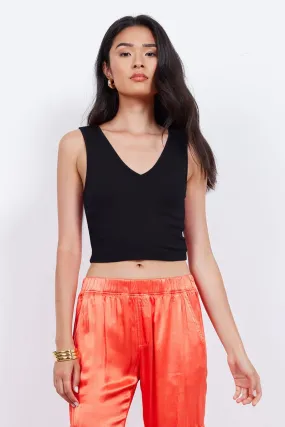 Clement Crop V Tank-Blk