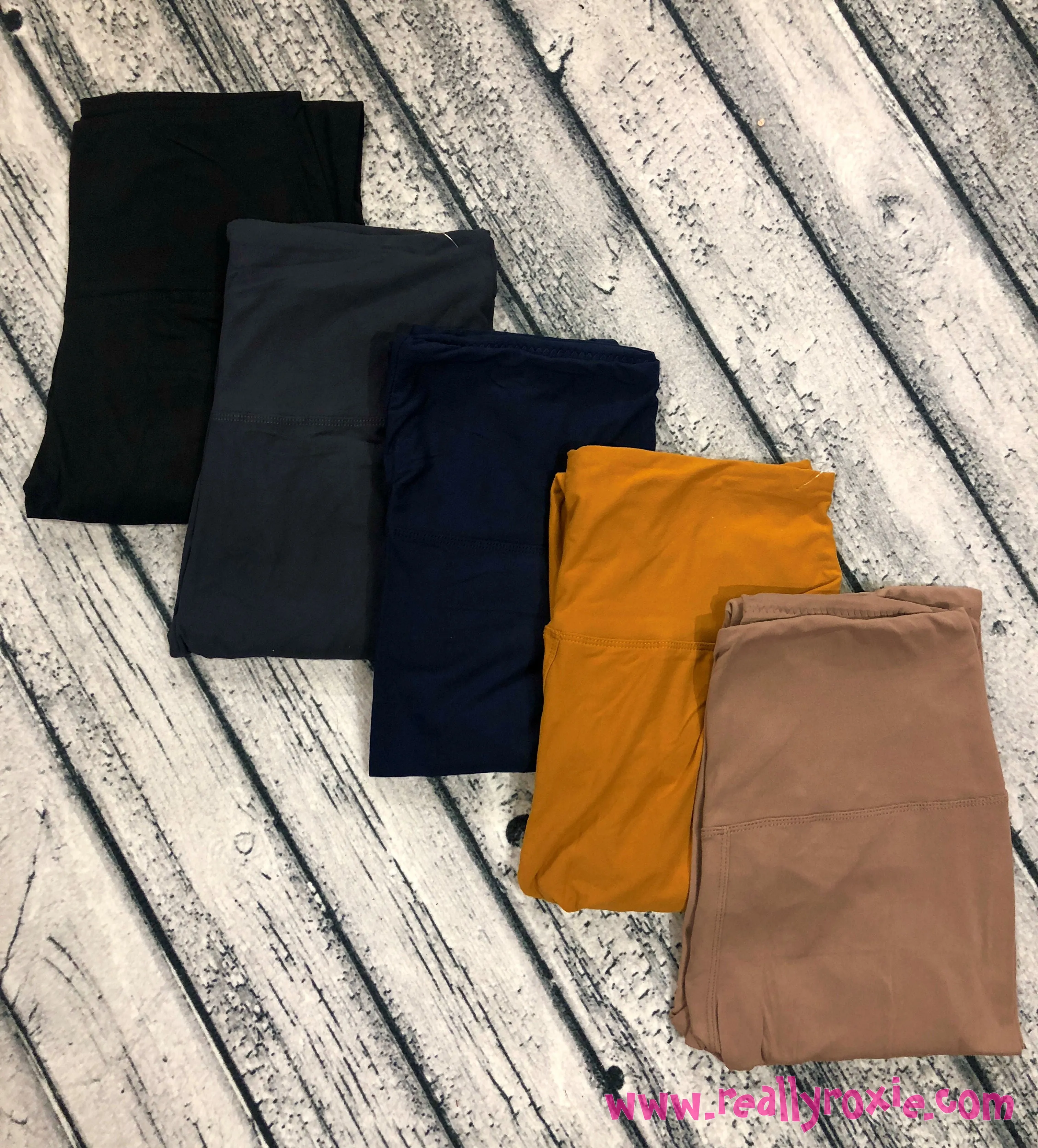 Curvy Full Length Brushed Leggings w/Wide Band