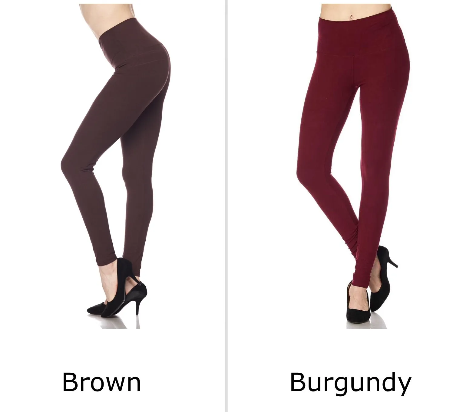 Curvy Full Length Brushed Leggings w/Wide Band