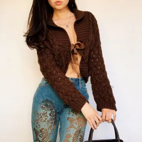 Early 2000s Brown Knit Shrug