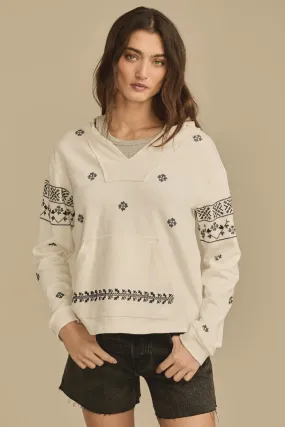 EMBROIDERED BAJA HOODIE CREAM