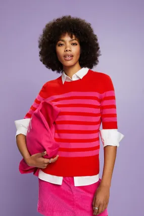 ESPRIT Striped Crew Neck Cotton Sweater