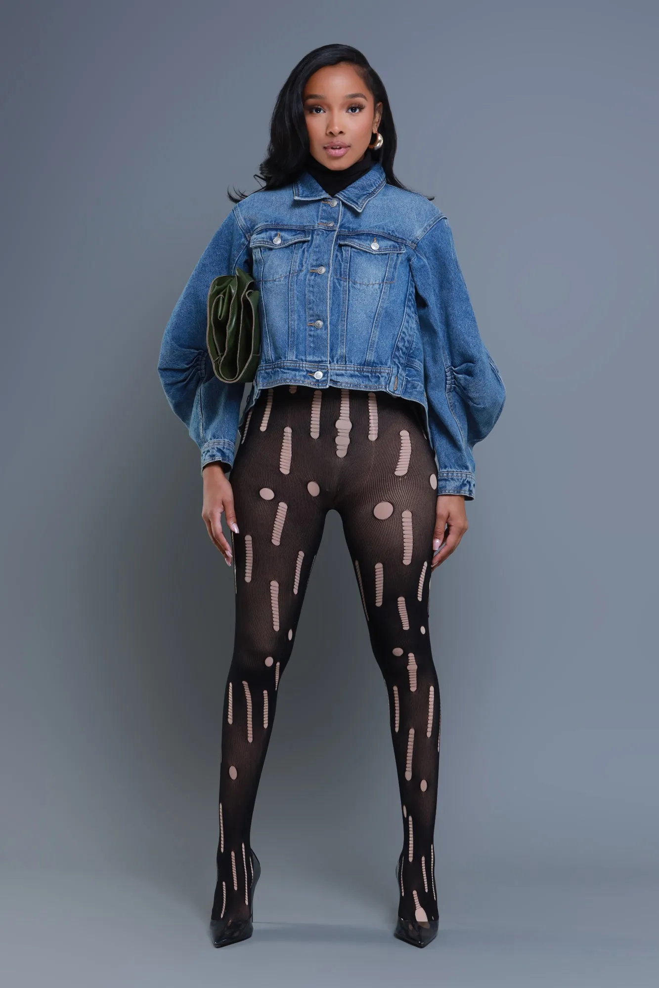 Fingers Crossed Denim Jacket - Medium Wash