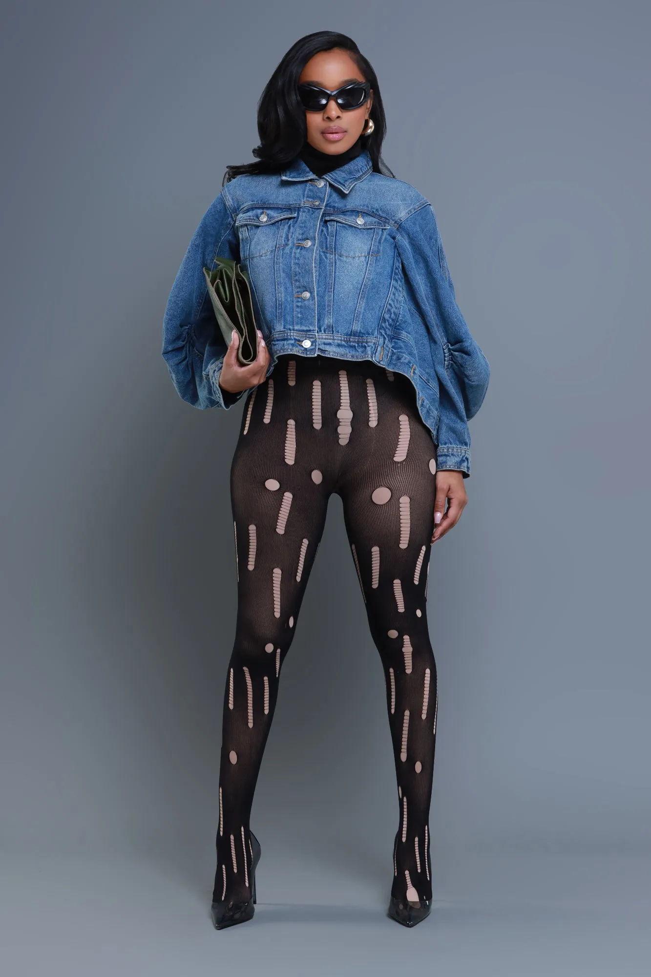 Fingers Crossed Denim Jacket - Medium Wash
