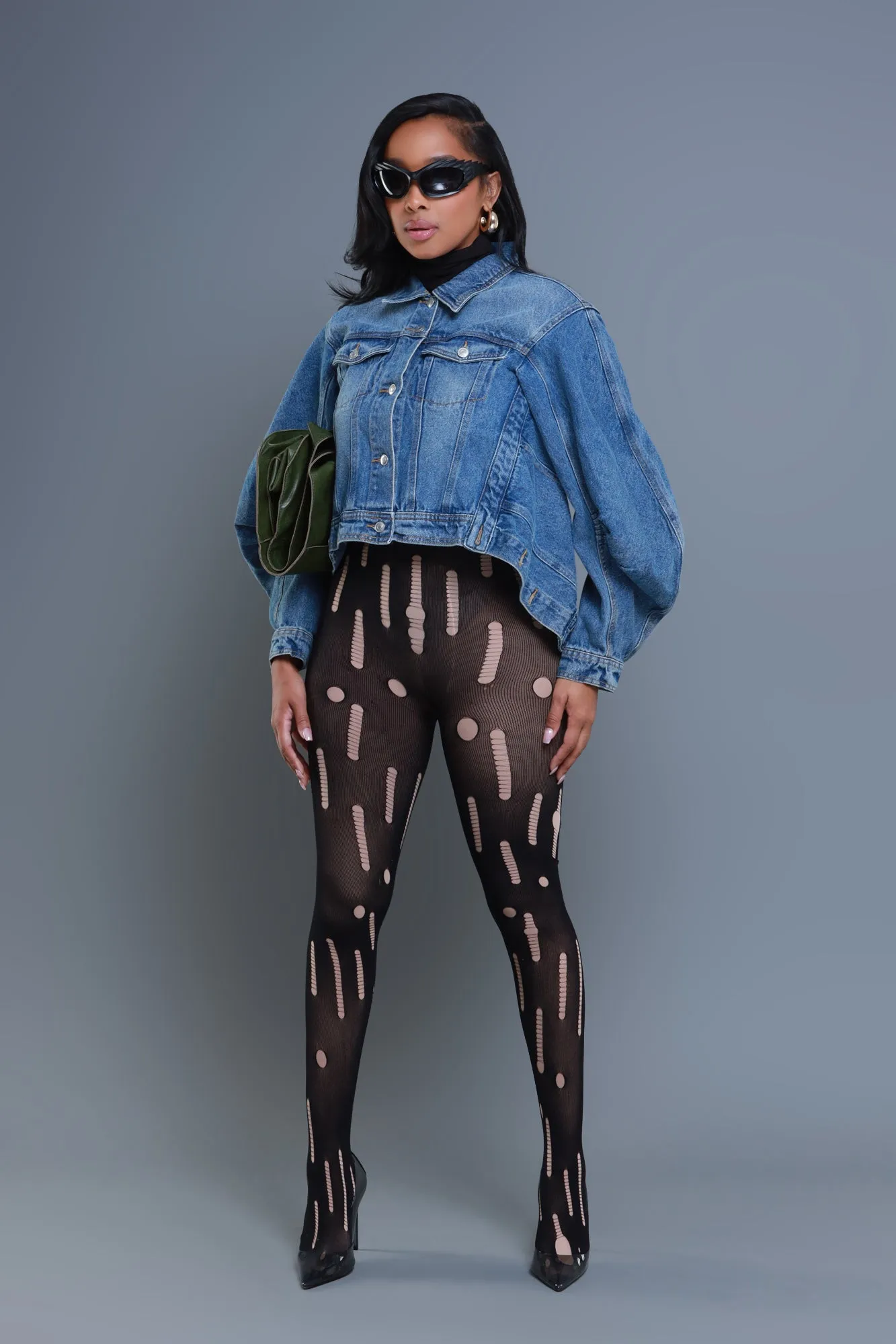 Fingers Crossed Denim Jacket - Medium Wash