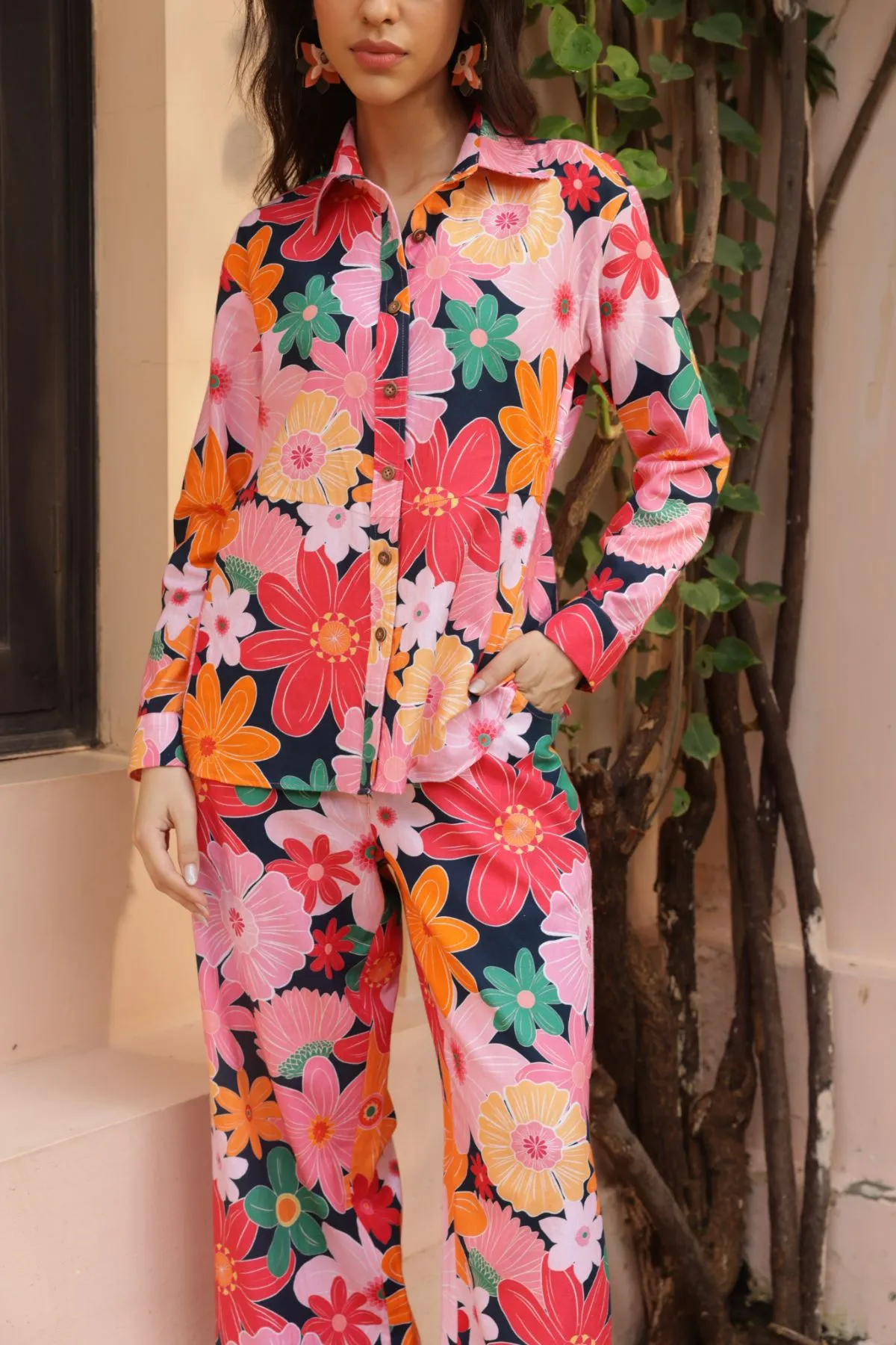 Fluid Pants - Mosaic Pink Print