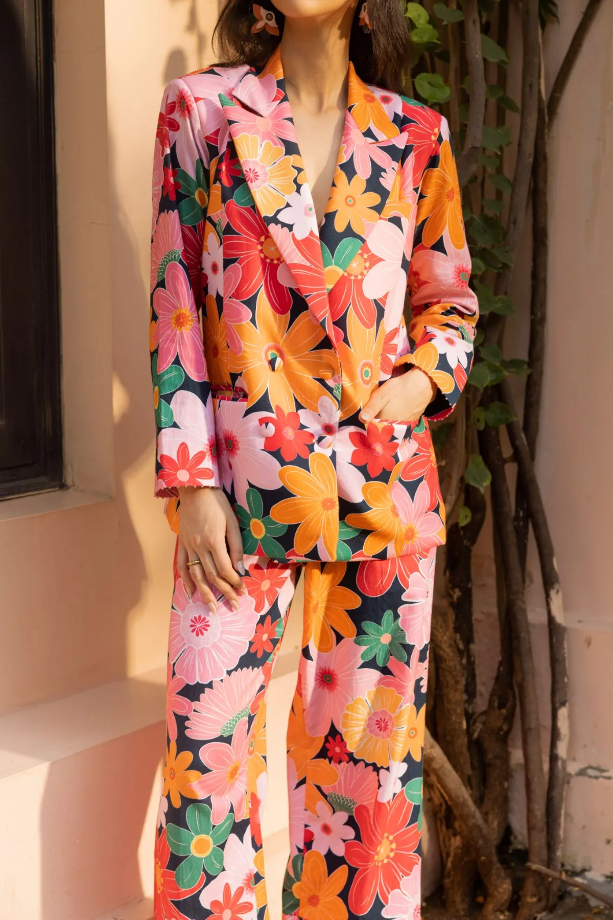 Fluid Pants - Mosaic Pink Print