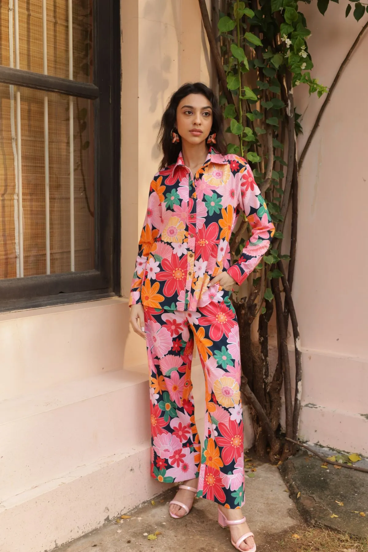 Fluid Pants - Mosaic Pink Print