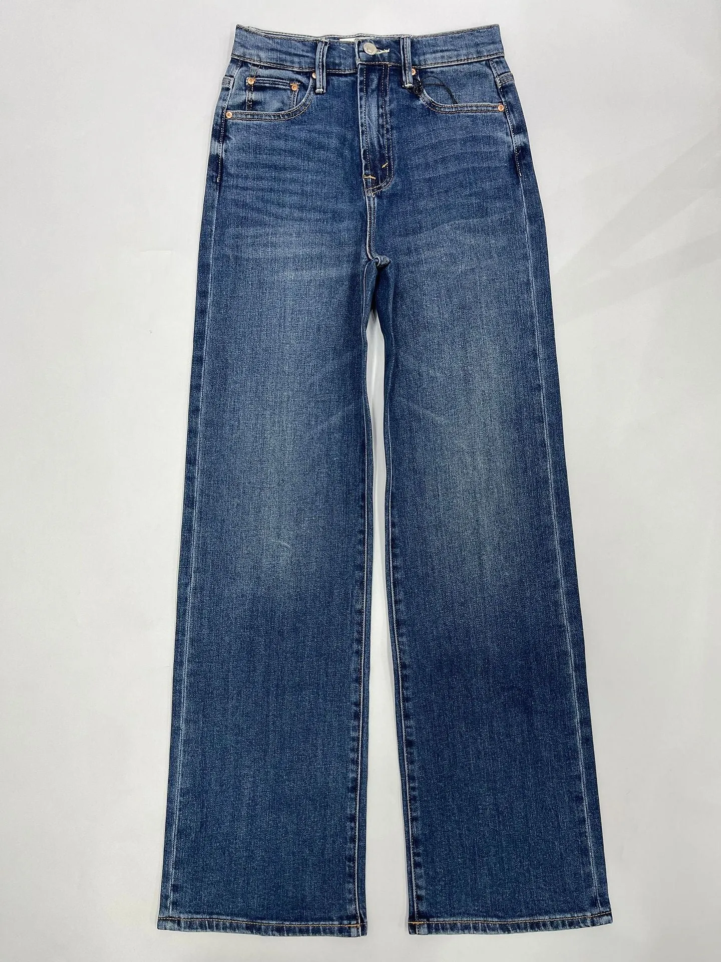 High Waist Women's Versatile Straight Jeans