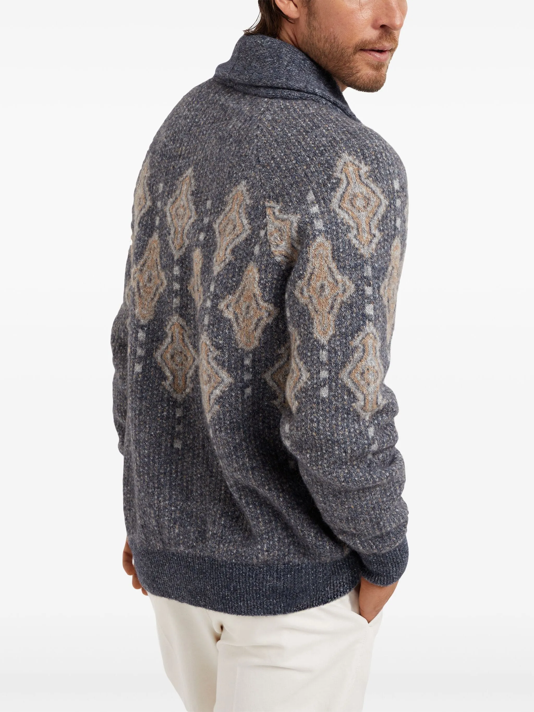 Intarsia-Knit Cardigan