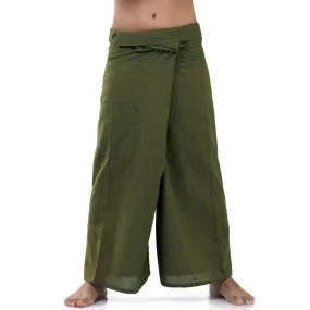 Jungle Green Men's Pinstripe Thai Fisherman Pants