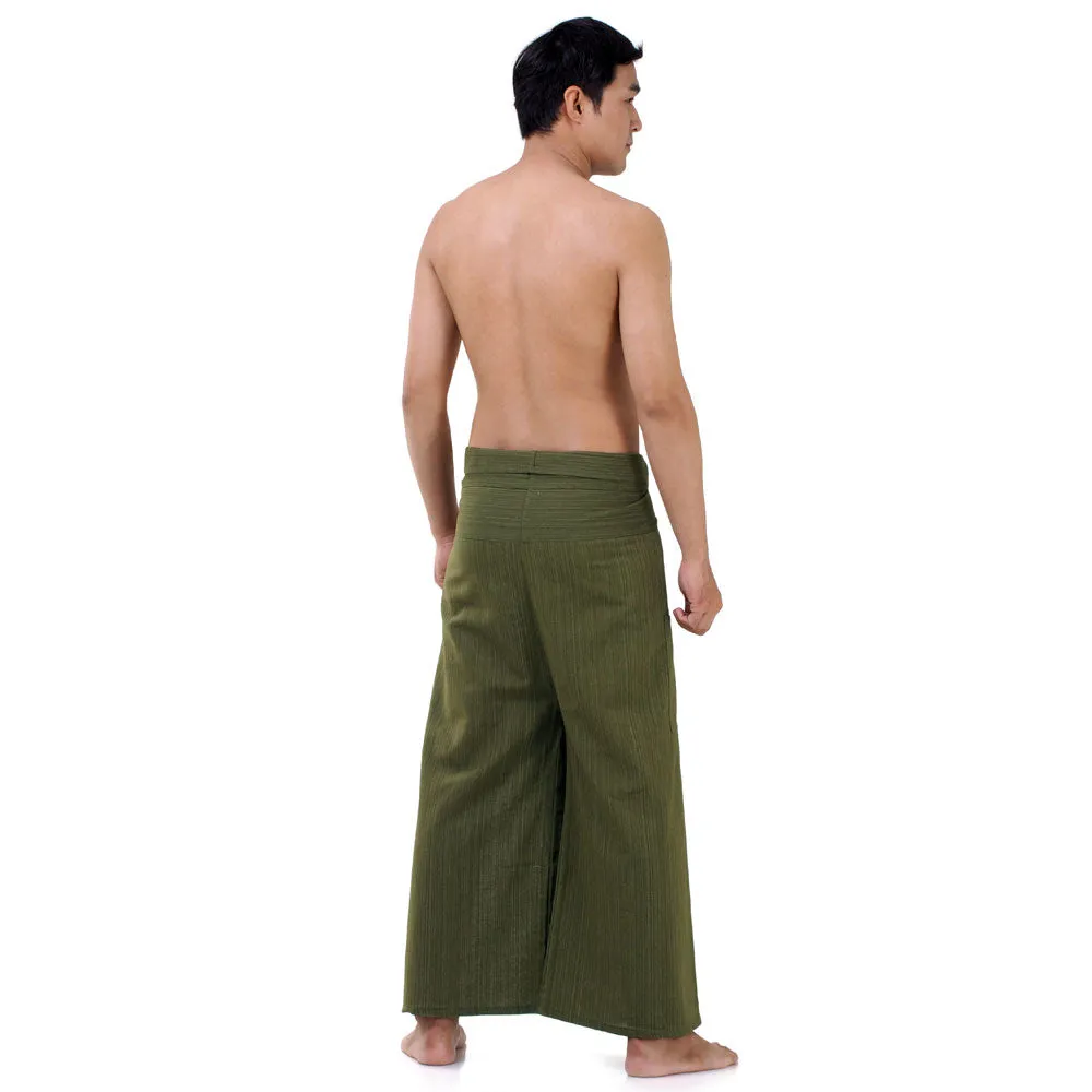 Jungle Green Men's Pinstripe Thai Fisherman Pants