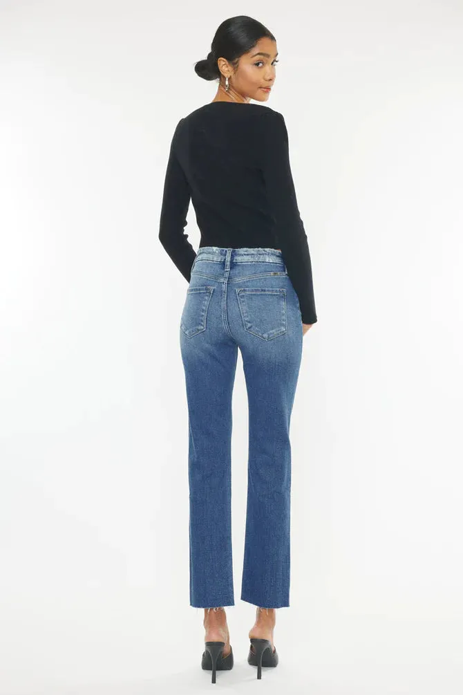 Kancan - Walnut High Rise Slim Straight Jean