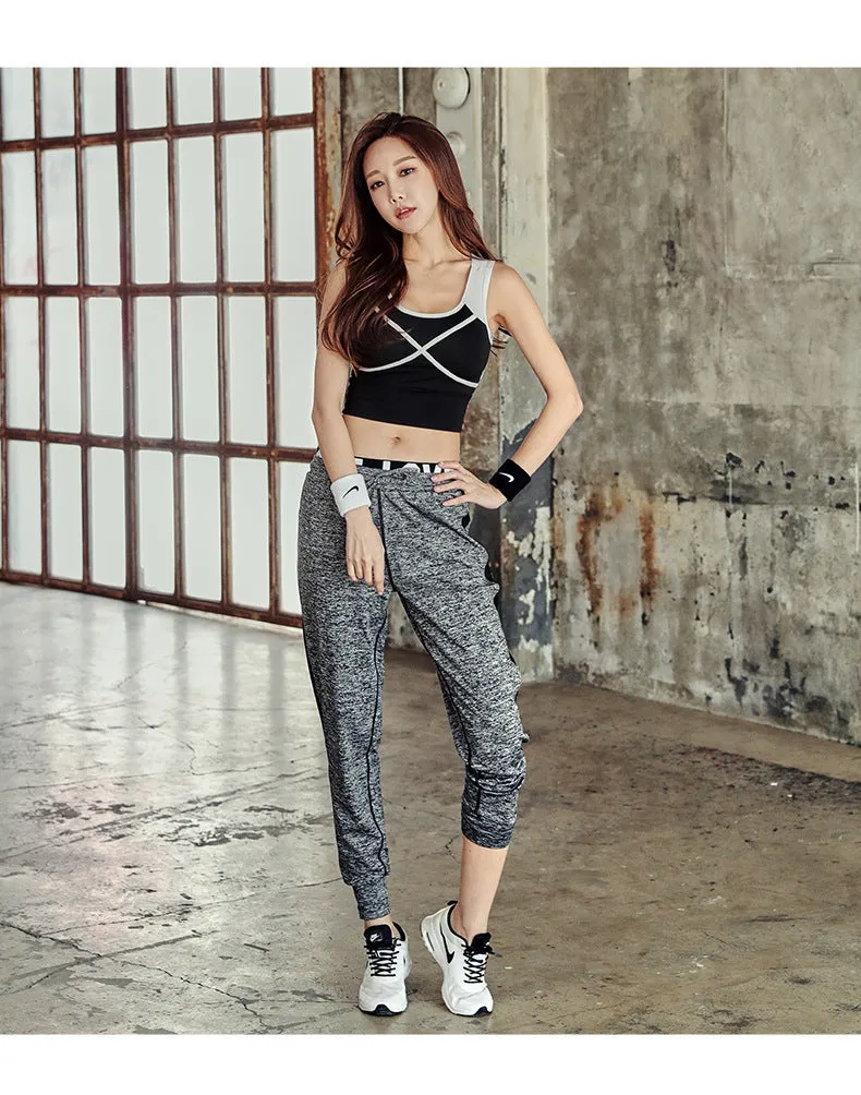 Korean Yoga Women Fitness Innerwear Breathable Quick Dry Tank Top Jogging Sporty Activewear