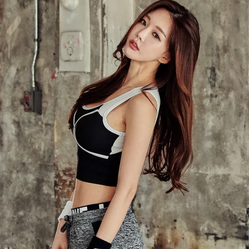Korean Yoga Women Fitness Innerwear Breathable Quick Dry Tank Top Jogging Sporty Activewear