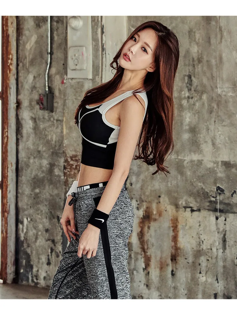 Korean Yoga Women Fitness Innerwear Breathable Quick Dry Tank Top Jogging Sporty Activewear