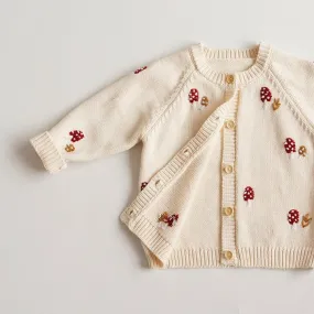Long Sleeve Mushroom Girl Cardigan