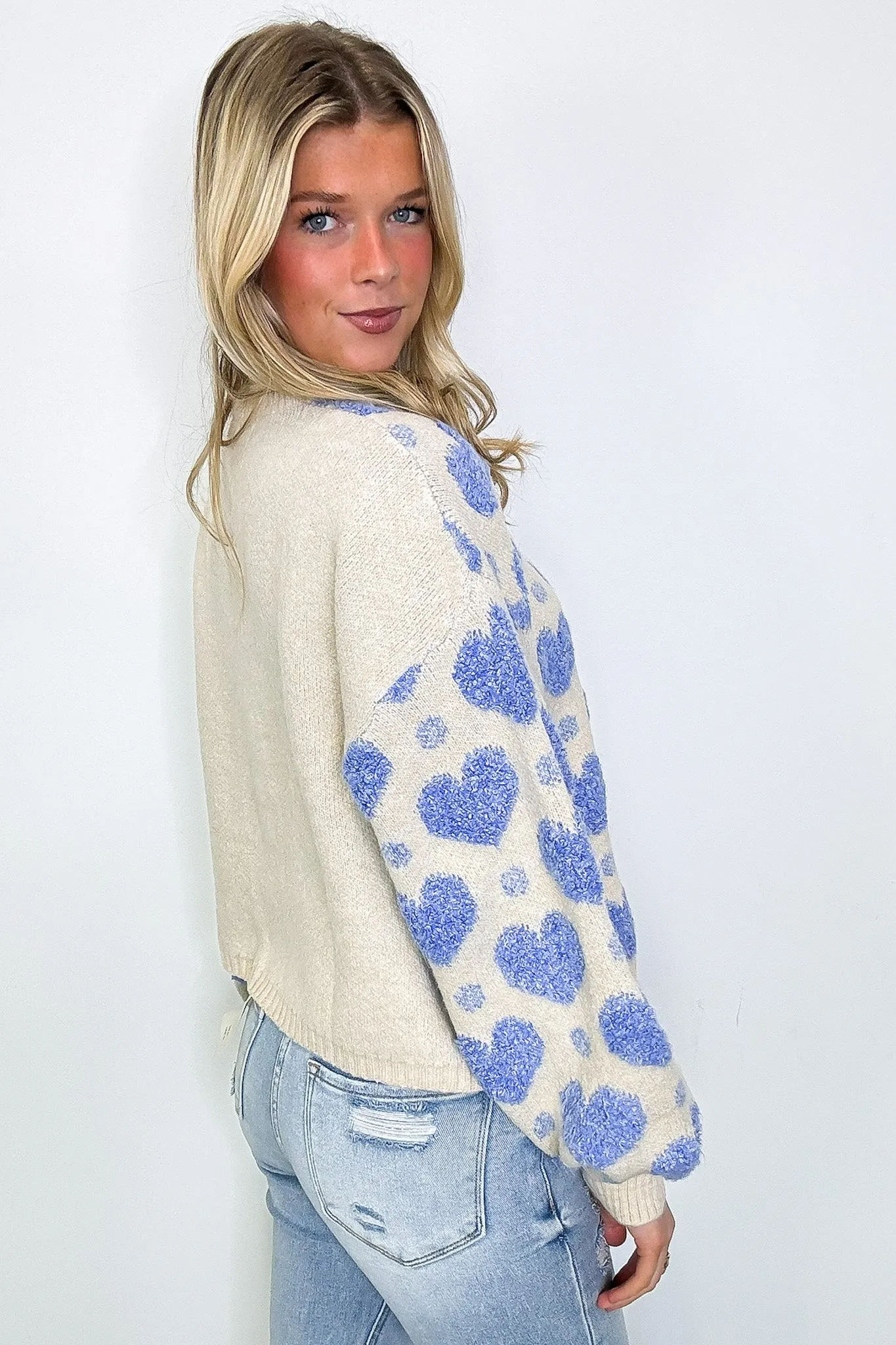 Love in the Air Heart Knit Sweater