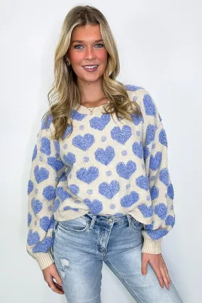 Love in the Air Heart Knit Sweater