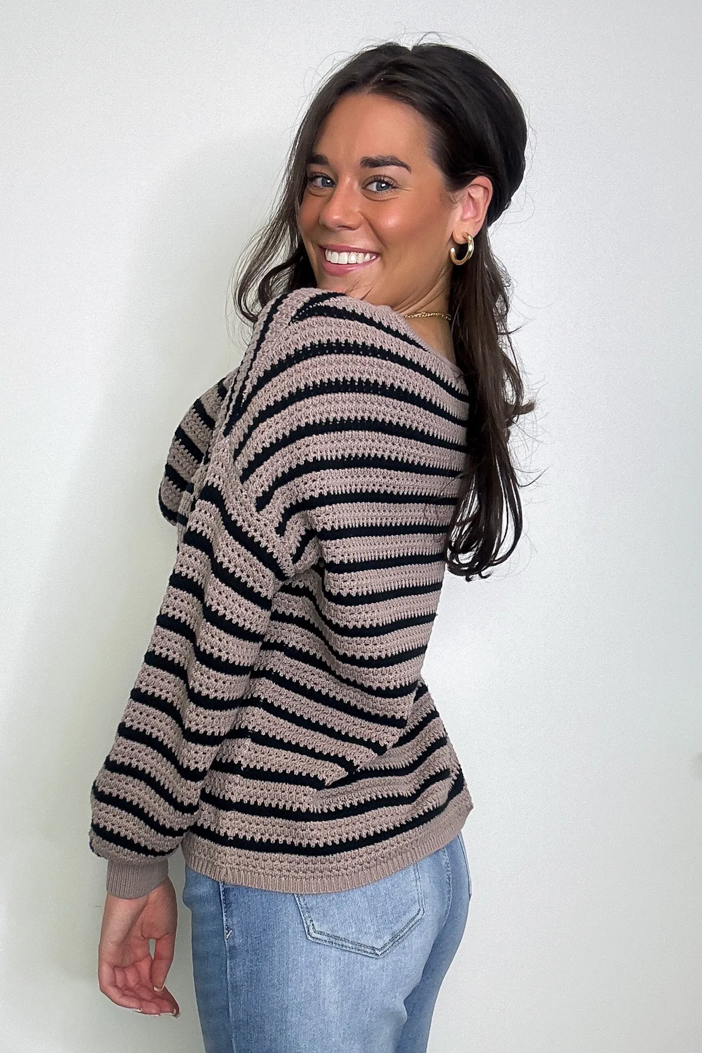 Marianna Striped Knit Relaxed Sweater - FINAL SALE