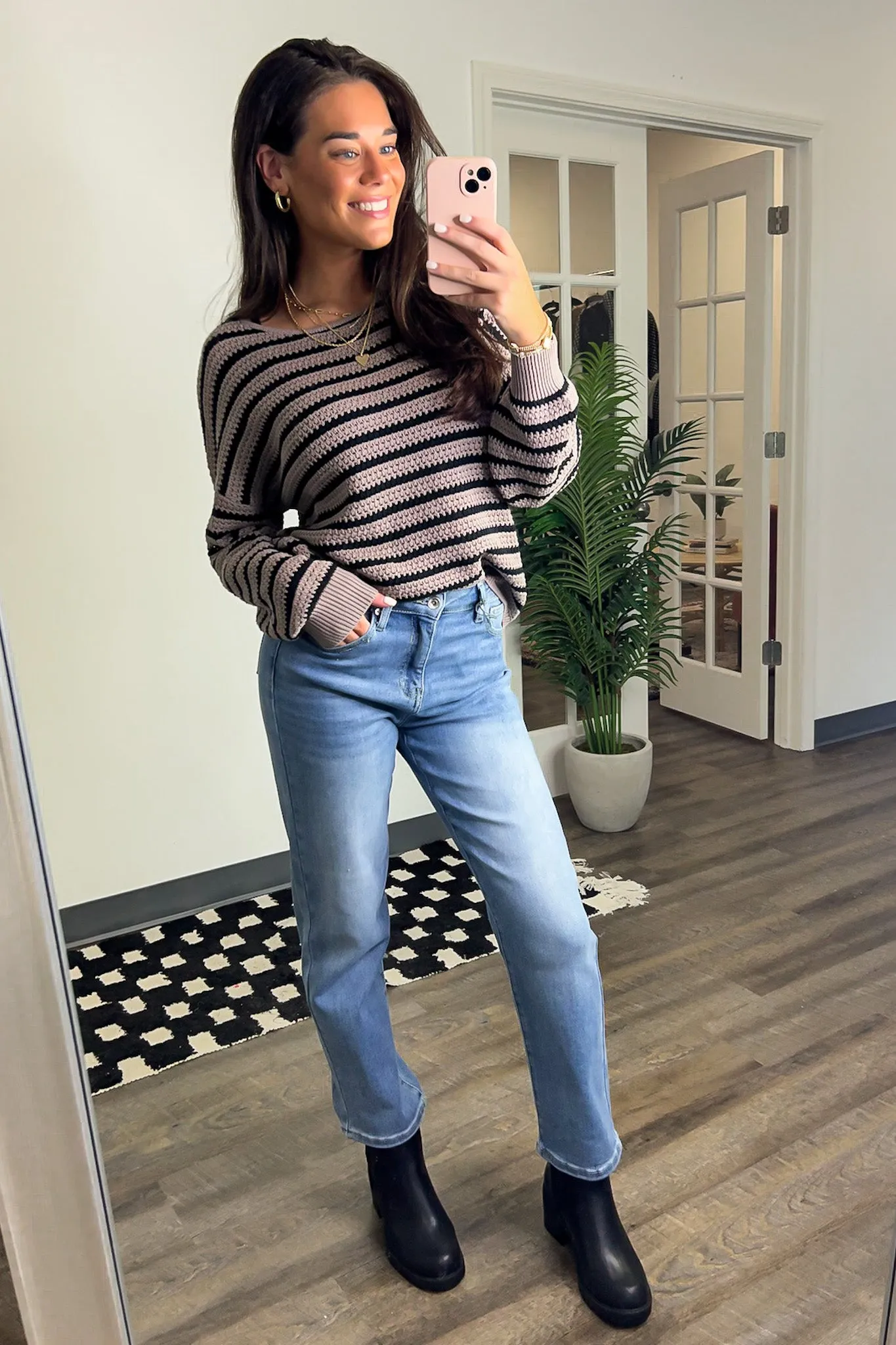Marianna Striped Knit Relaxed Sweater - FINAL SALE