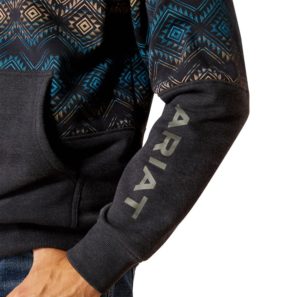 Men's Color Block Hoodie in Navy by Ariat 10052449