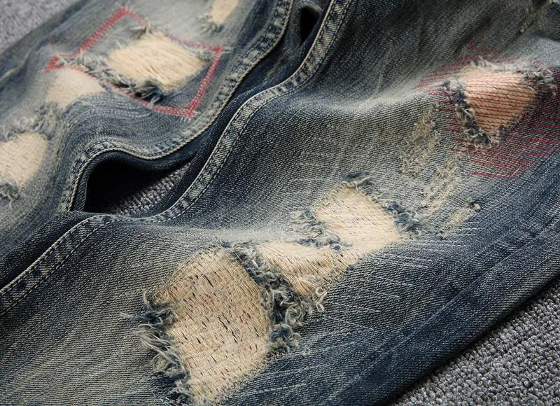 Men's Distressed Casual Jeans