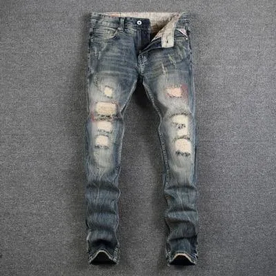 Men's Distressed Casual Jeans