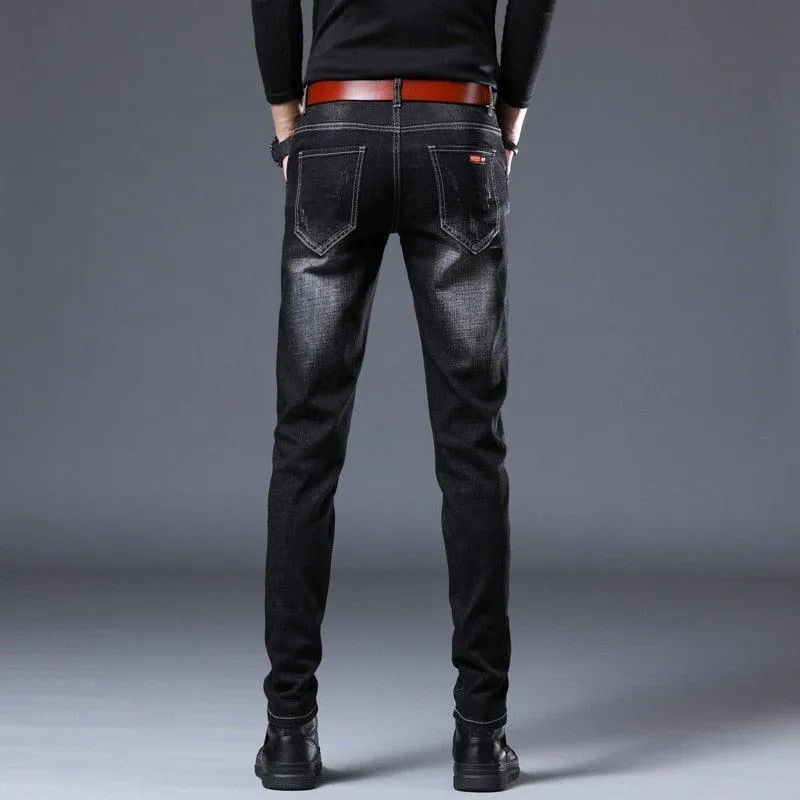 Men's Embroidery Trendy Straight Slim Fashion Jeans