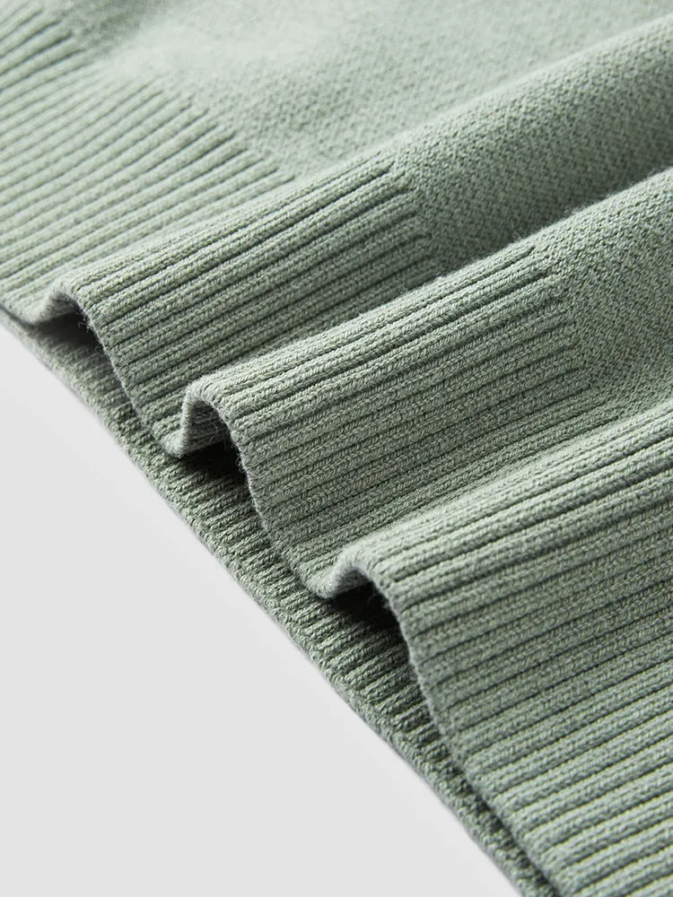 Men's green crew neck sweater