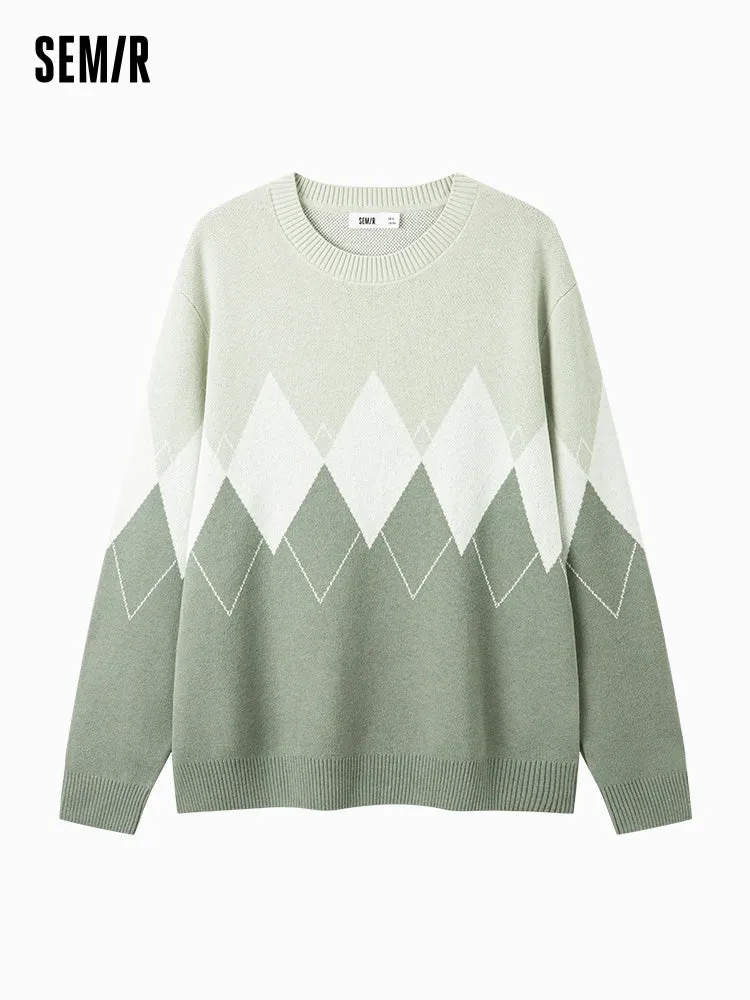 Men's green crew neck sweater
