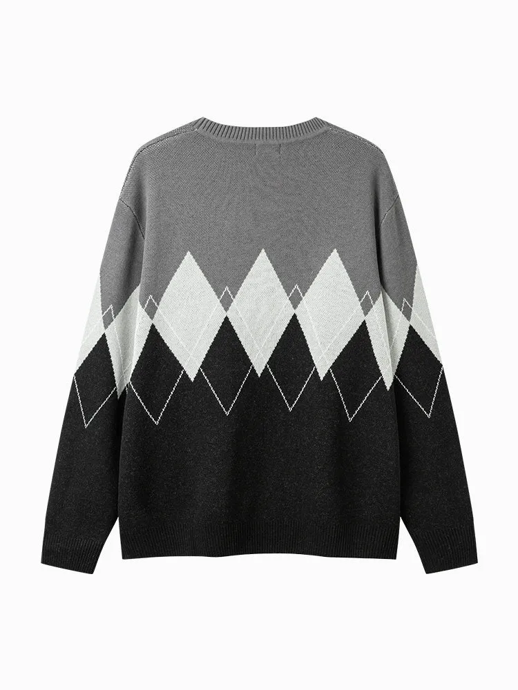 Men's green crew neck sweater