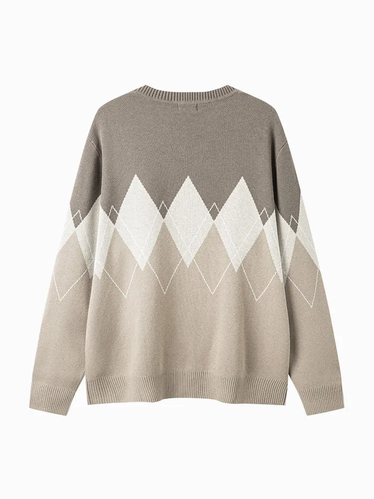 Men's green crew neck sweater