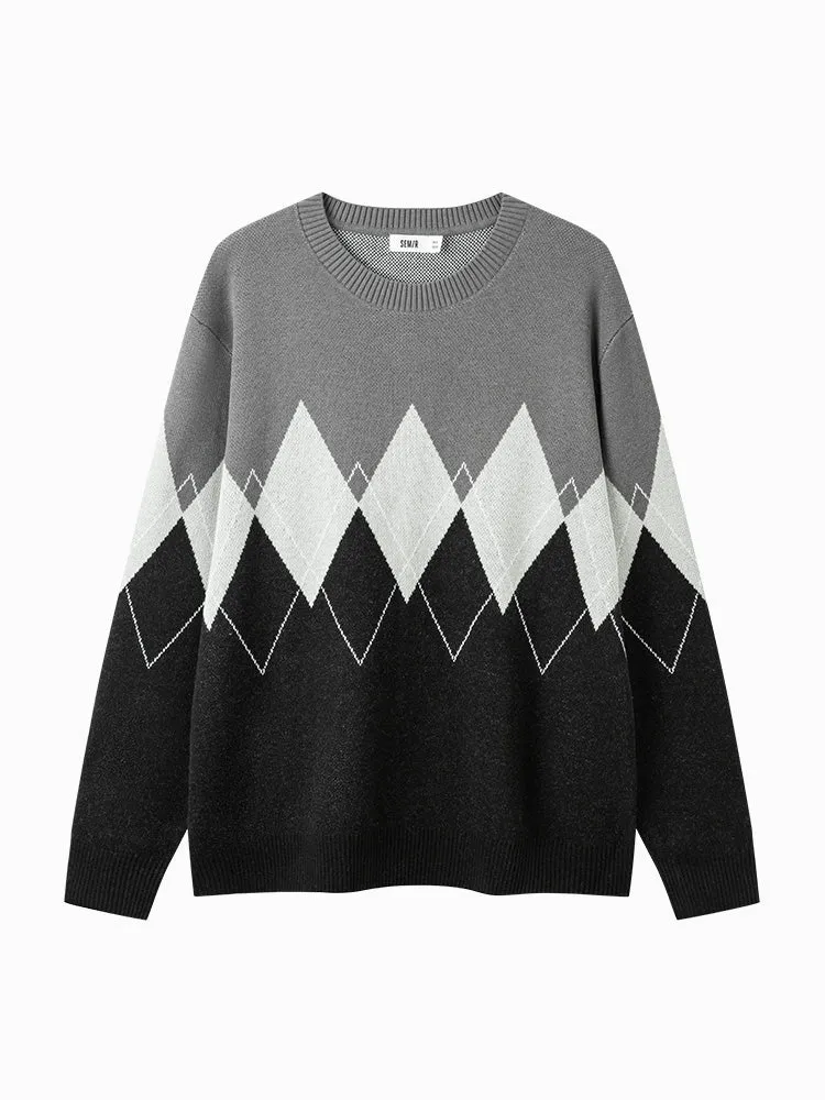Men's green crew neck sweater